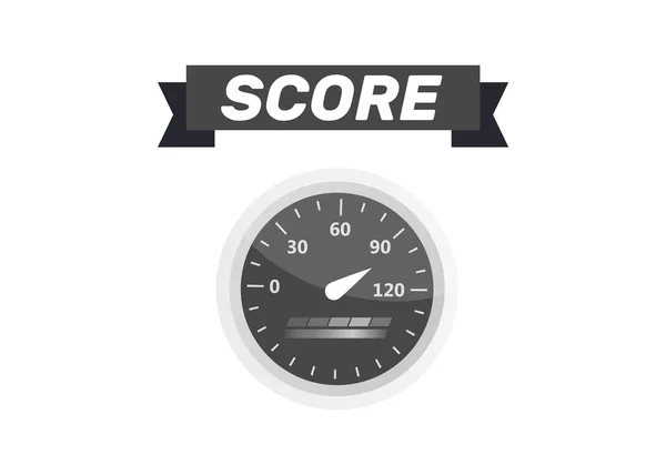 Guage Icon Credit Score Indicators Gauges Vector Set Score Vector — Stock Vector
