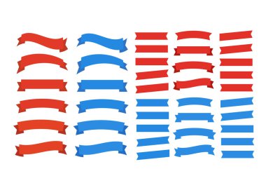 Düz vektör şeritleri izole edildi. Kurdeleler