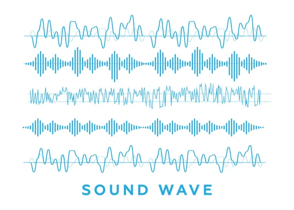 Ses dalgaları ayarlandı. Radyo dalgası formu vektörü