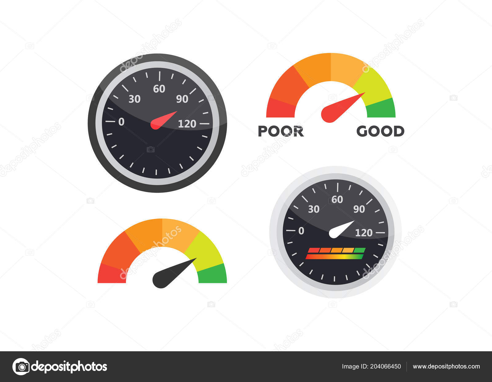Car dashboard gauge. Speed meter vector. Arrow auto barometer Stock Vector by 204066450