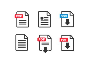 PDF dosya indirme simgesi. Belge metni, sembol web biçimi bilgisi