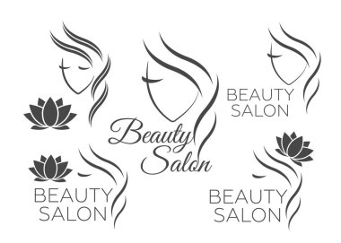 Kuaför salonu için güzellik logosu. Logo saç vektörü