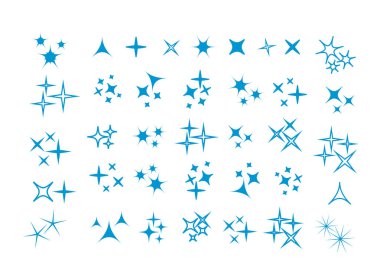 Parıltı, parıldayan ışık yıldızları ve patlamaları etkiler. Parlak havai fişek, dekorasyon pırıltısı, parlak ışık