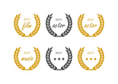 Laurel buğday ödülleri hanedan antika. Kazanan zafer ve başarı vektörü Laurel