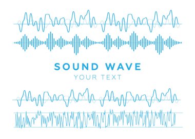 Vector sound. Soundwave musical icons. Radio wave vector clipart