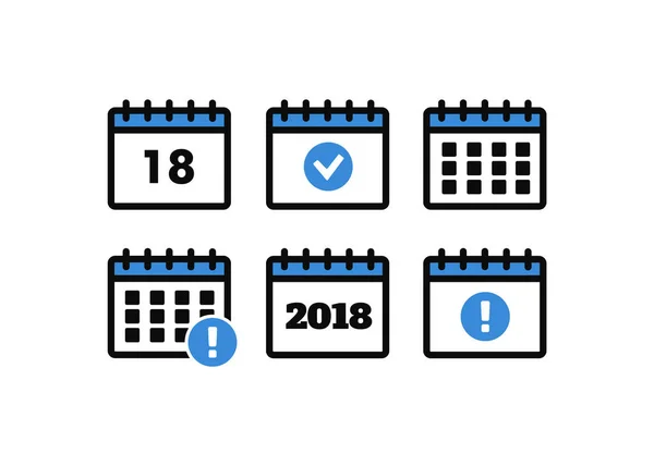 Vector Kalender Iconen Evenement Icoon Kalender Vectorteken Plan Vector Datum — Stockvector