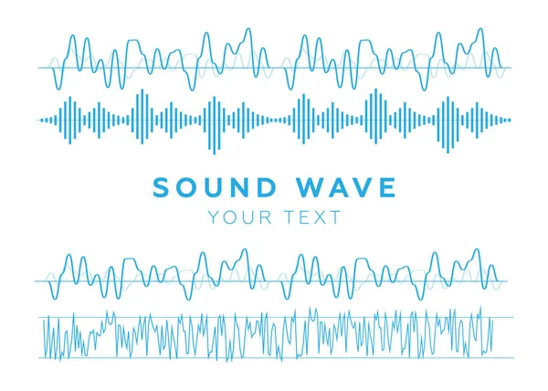 Vector Sound Soundwave Musical Icons Radio Wave Vector — Stock Vector