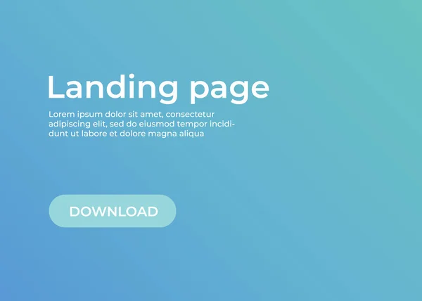 Modelo de landing page. Modelo de site para sites e aplicativos. Desenho de vetor de página de destino UI — Vetor de Stock