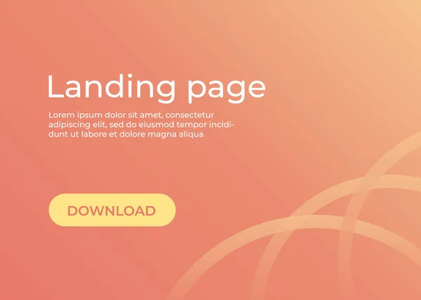 Modelo de landing page. Modelo de site para sites e aplicativos. Desenho de vetor de página de destino UI — Vetor de Stock