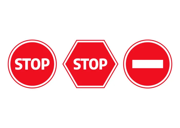 Trafic Arrêter Les Signes Vectoriels Dangereux Arrêt Avertissement Signe Attention — Image vectorielle