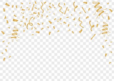 Altın konfeti kutlama. Altın vektör arka plan kutlamak