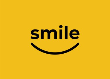Gülümse Logo Vektör Şablonu. Gülümse simge vektörü