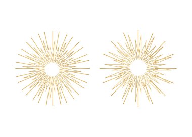 Simge parlama hattı. Parlak havai fişek, dekorasyon pırıltısı, parlak ışık 