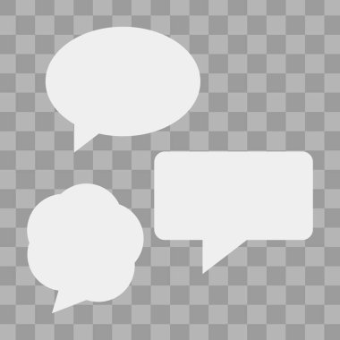 Konuşma baloncukları izole edilmiş vektör seti. İletişim için bulut balonu konuşması