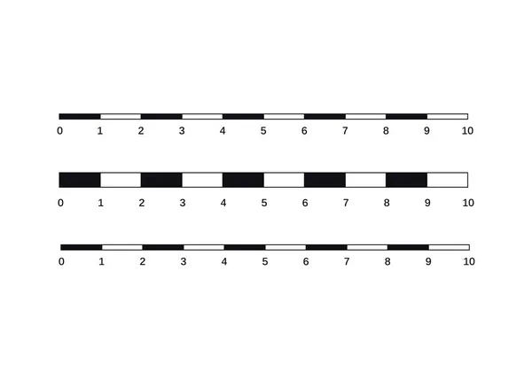 Kaart Schalen Grafieken Voor Het Meten Van Afstanden Schaal Meet — Stockvector