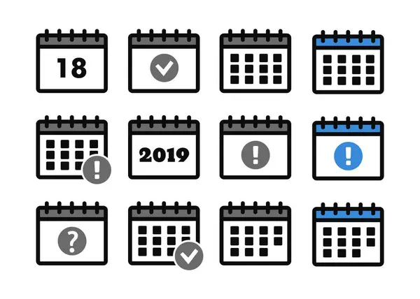 Vector Kalender Iconen Evenement Icoon Kalendervectorteken — Stockvector
