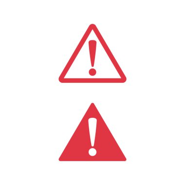 Tehlike işareti düz tasarım. Dikkat hatası simgesi.