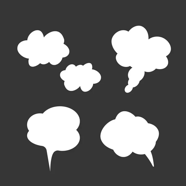 Nubes Vectoriales Humo Niebla Vapor Ilustración Vector Dibujos Animados — Vector de stock