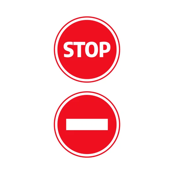 Движение Останавливает Опасные Векторные Знаки Стоп Предупреждение Знак Внимания — стоковый вектор
