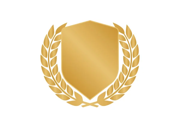 Κυκλικό Φύλλωμα Δάφνης Και Στεφάνια Σιταριού Βραβεία Κινηματογράφου Χρυσό Βραβείο — Διανυσματικό Αρχείο