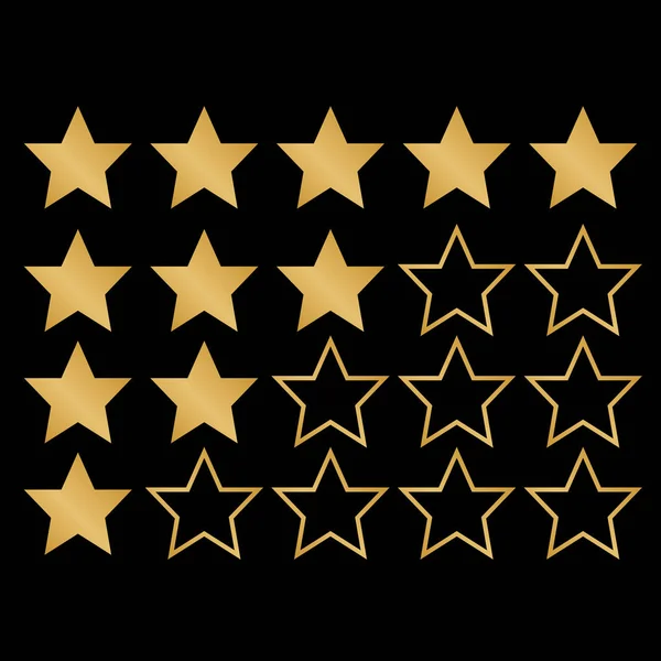 5 yıldız reyting ikonu. Yıldız hızı vektör illüstrasyonu