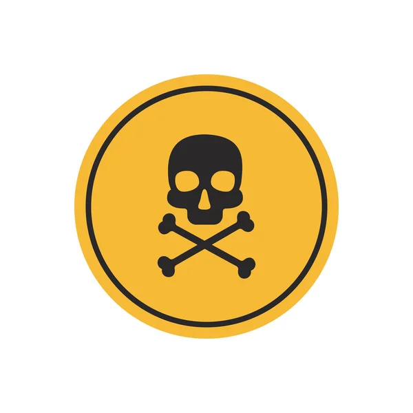危险向量符号 骷髅和交叉骨骼危险信号 — 图库矢量图片