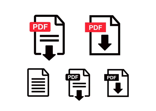 Ícones Arquivo Ícones Arquivo Ilustração Estilo Linha Conjunto Ícone Documento — Vetor de Stock