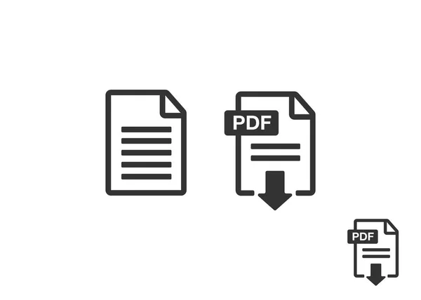 Fichier Pdf Icône Téléchargement Texte Document Information Format Web Symbole — Image vectorielle