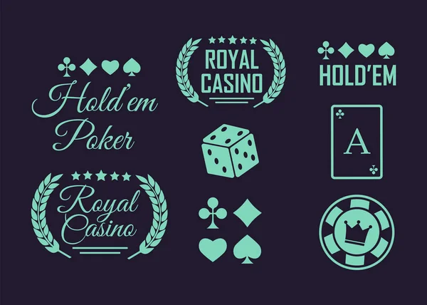 Gelukkige Zeven Jackpot Casino Vectorteken Ingesteld Slot Machine Vector — Stockvector