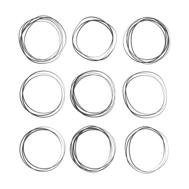 Çizilmiş daireler. Çember çizimi.