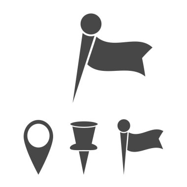 Elle çizilmiş harita PIN. PIN harita vektör simge doodle