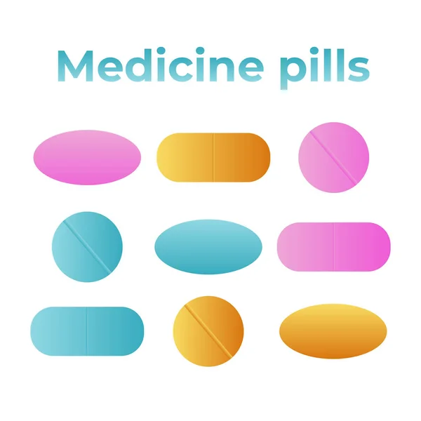 Medicine Pills Drugs Vector Antibiotic Vitamin Pill Pharmaceutical Pill Vector — Stock Vector