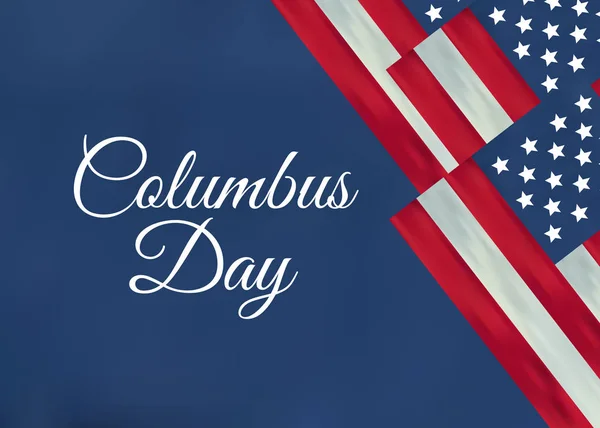 Förenta Staterna Columbus Dag Fira Kort Glad Columbus Day Vektorillustration — Stock vektor