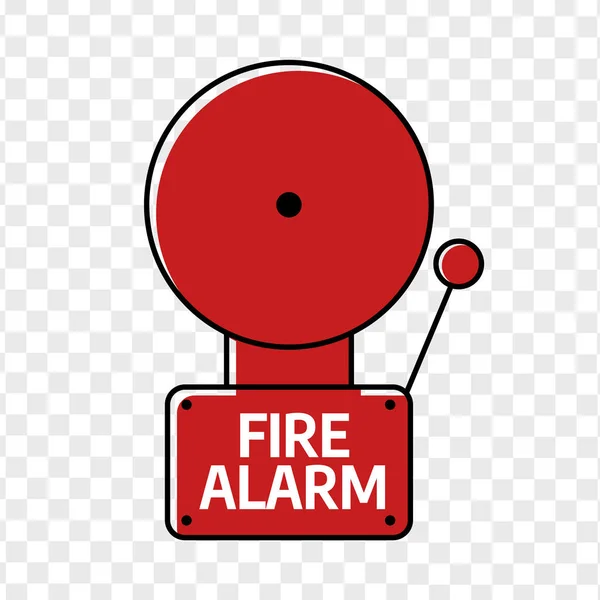 Система Пожарной Сигнализации Красная Векторная Иллюстрация — стоковый вектор