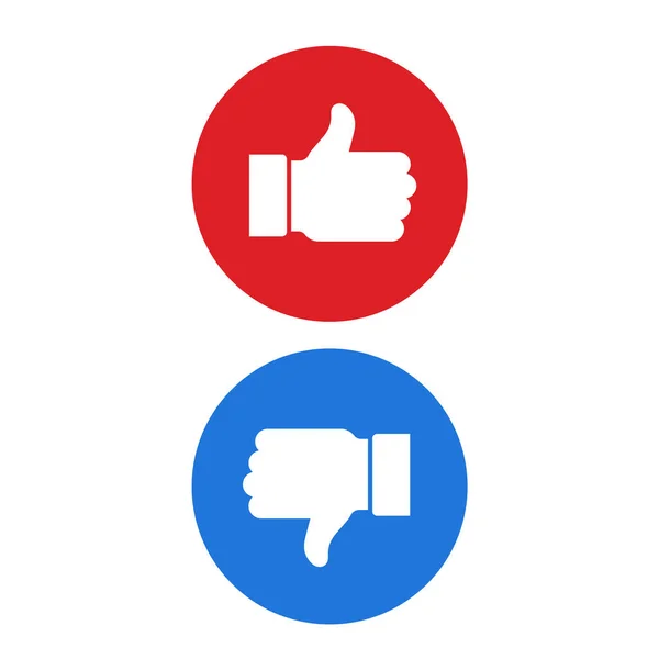 Thumb Símbolo Dedo Para Cima Ícone Vetor Ilustração Facebooke Como — Vetor de Stock