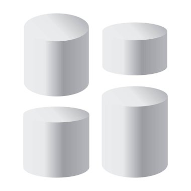 Podyum izole 3B vektör. Podyum ve stand dairesel