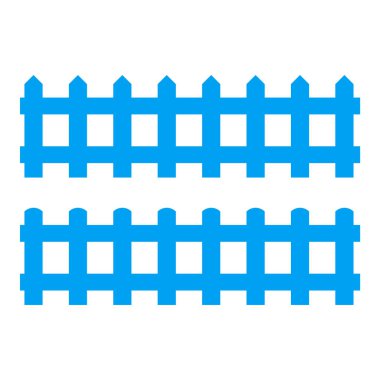 Siluet siyah çit öğesi. Çitler vektör çizim