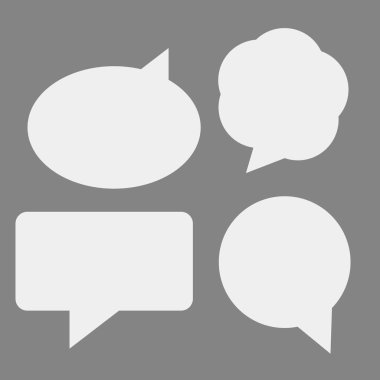 Konuşma baloncukları izole edilmiş vektör seti. İletişim için bulut balonu konuşması