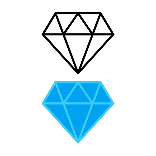 Diamantene Linie Symbol Diamant Umrissvektorzeichen — Stockvektor