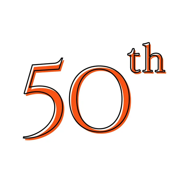 50年纪念庆祝标志 第五十年生日快乐设计 — 图库矢量图片