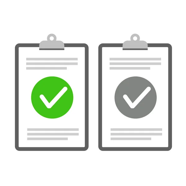 Klembord Checklist Plat Ontwerp Lijst Vector Illustratie Controleren — Stockvector