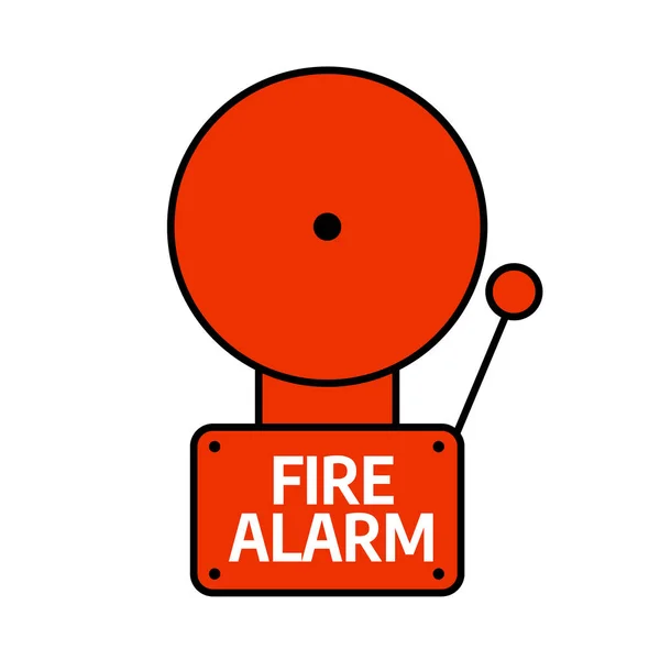 Système Alarme Incendie Illustration Vectorielle Alarme Rouge — Image vectorielle