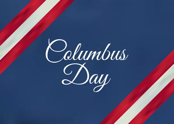 Columbus Day Usa Nationaldag Med Columbus Skepp Glad Columbus Day — Stock vektor