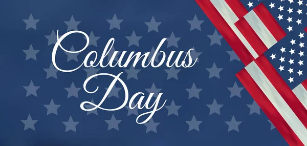 Förenta Staterna Columbus Dag Fira Kort Glad Columbus Day Vektorillustration — Stock vektor