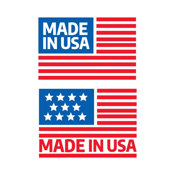 Gyártott Ban Usa Prémium Minőségű Címkék Gyártott Ban Usa Logó — Stock Vector