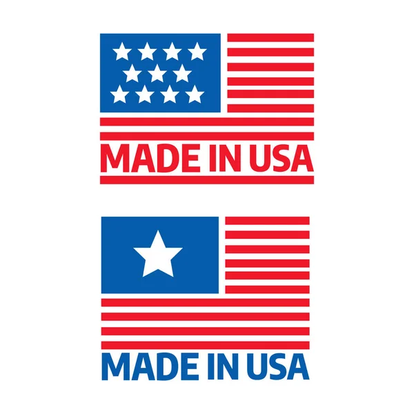Made Usa Premium Quality Tags Made Usa Logo — Stock Vector