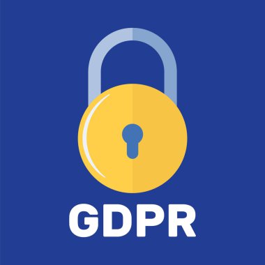 Gdpr konsept illüstrasyon. Veri koruma anlayışı. Veri koruma Gdpr için genel kurallar