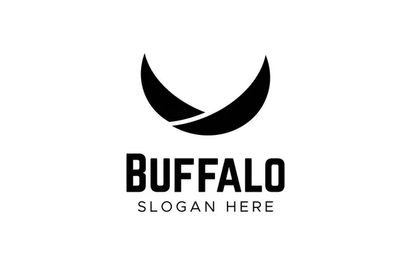 Biff Premium Logotypen Tjur Horn Linjesymbol Ikonen — Stock vektor