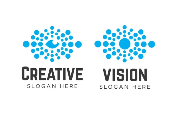 Ojo Cuidado Logo Diseños Vector Visión Logo Vector — Vector de stock