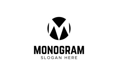 m harfi logo vektör. alfabe M logo